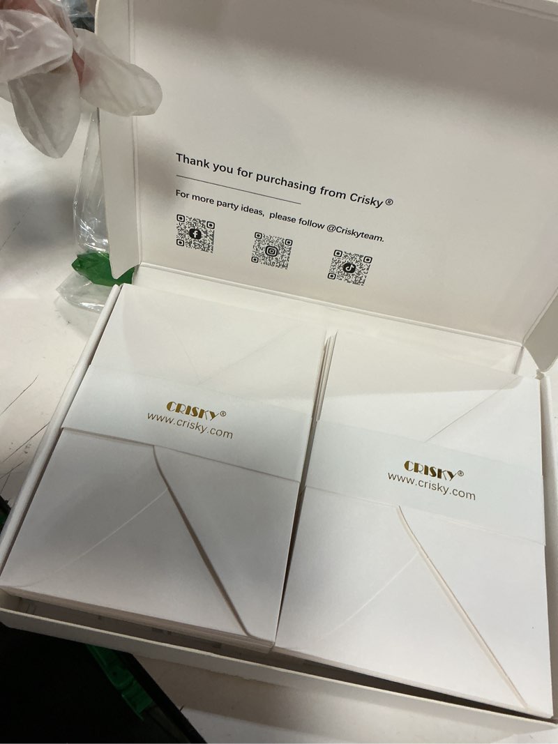 Condition photo showing Good Condition for Crisky 50 Pack Floral Thank You Cards with Envelopes & Stickers for Birthday, Baby Shower,Bridal Shower, Wedding, Graduation, Business. 6 Assorted Full Version of Gold Stamping Wild Flower Design