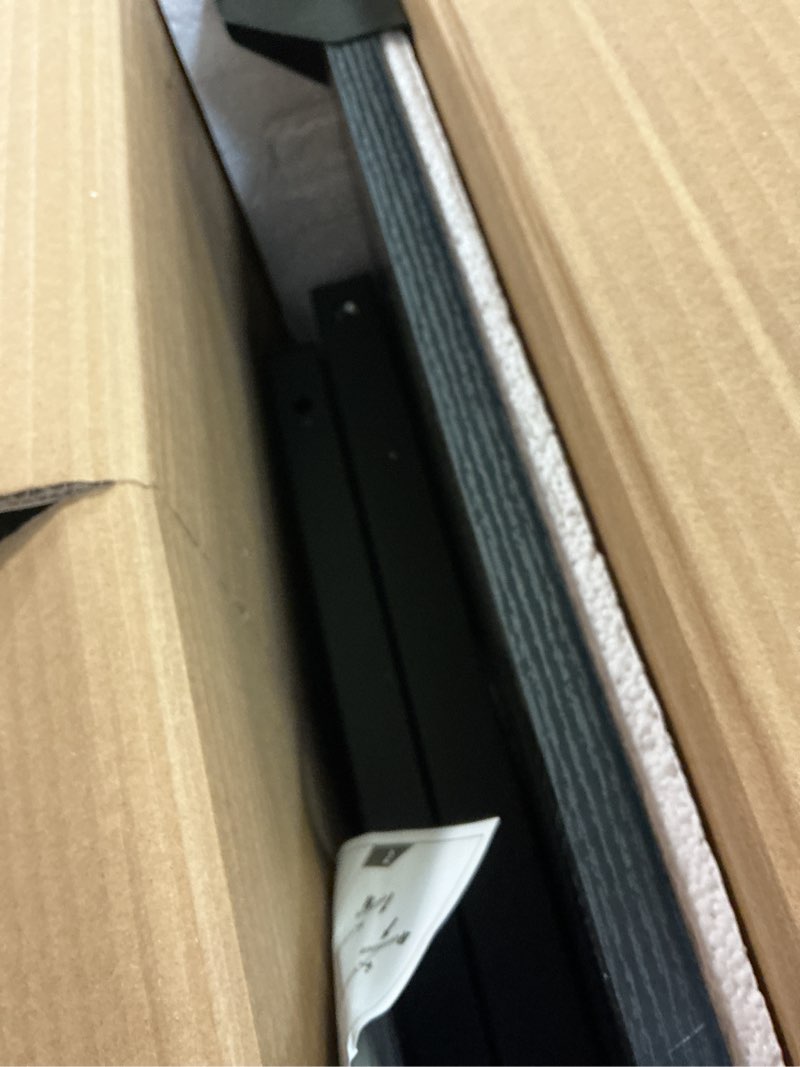 Condition photo showing As Is for Small Standing Desk Adjustable Height, Mobile Stand Up Desk with Wheels, 32 Inch Portable Rolling Desk Small Computer Desk, Portable Laptop Desk Standing Table Black