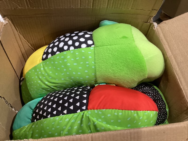 Condition photo showing Good Condition for Infantino Prop-A-Pillar Tummy Time & Seated Support, Baby Floor Seat for Tummy Time & Early Sitting, Soft, Supportive, Engaging Toys, Caterpillar