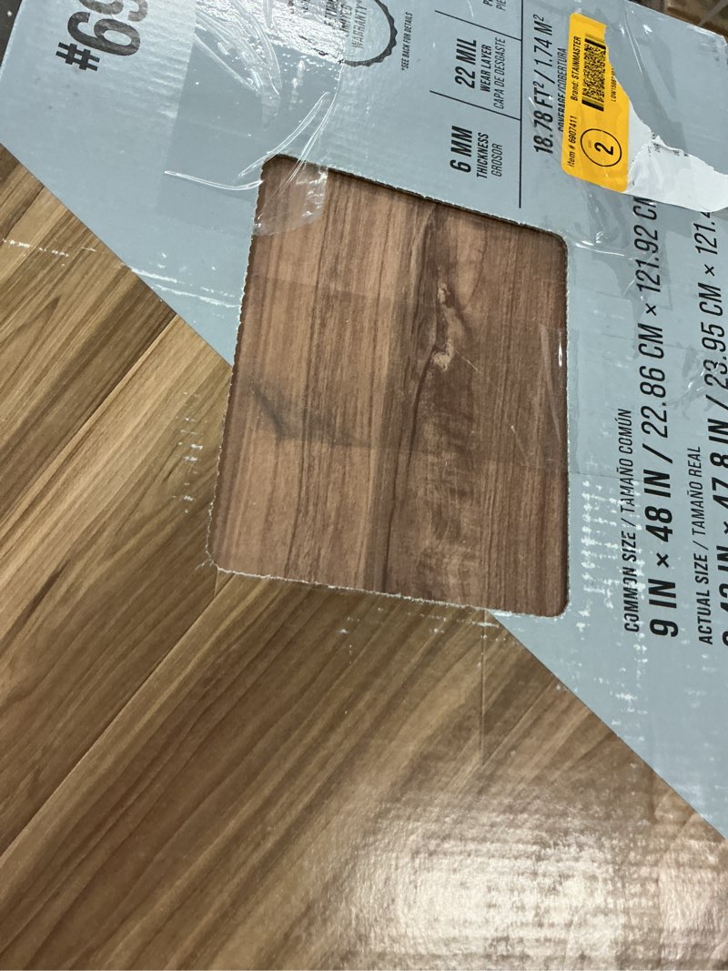 Condition photo showing Good Condition for stainmaster seagate mango 22-mil x 9-in w x 47-in l waterproof luxury vinyl plank flooring ( 18.78-