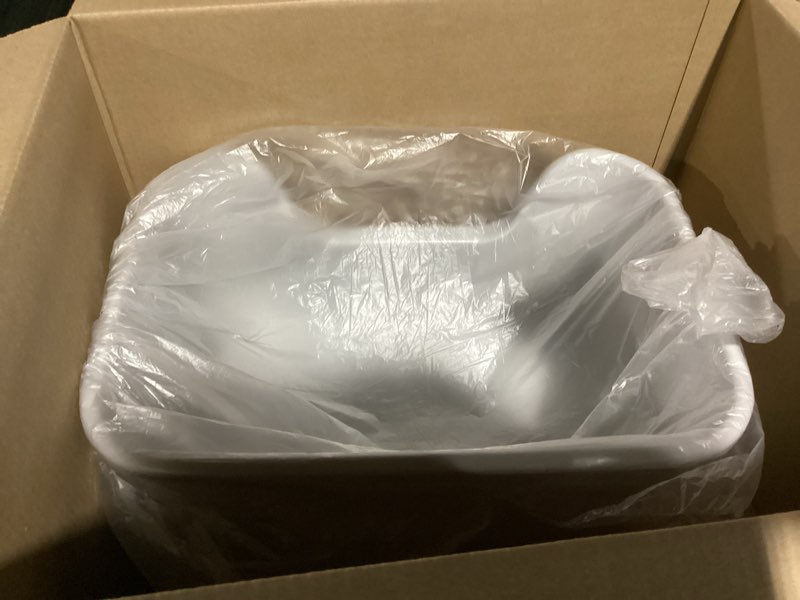Condition photo showing As Is for SpaceTime Large Cat Litter Box with High Sides,Cat Boxes for Indoor Cats,Cat Litter Pan for Kitty,Litter Box with Low Entry,Easy to Clean,Anti-Splashing (Grey)