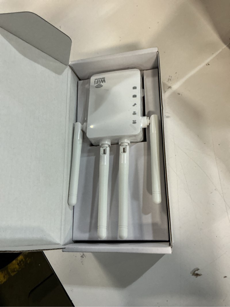 Condition photo showing Good Condition for WiFi Extender, WiFi Extender Signal Booster Dual-Band(5.8G&2.4G) Wireless Repeater Coverage to 12880 sq. ft & 105 Devices, 1-Tap Setup, Supports Ethernet Port, Faster Speed white-LL1