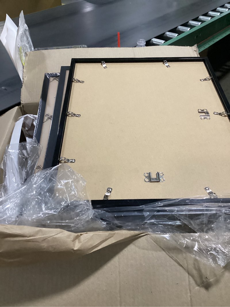 Condition photo showing Good Condition for 14x18 Picture Frame Set of 3, Black Frame for 14 x 18 Inch Picture Poster Photo, Light Weight and High Transparent 14 by 18 Frame for Wall - 3 Pack/Black/14 x18 3 14x18
