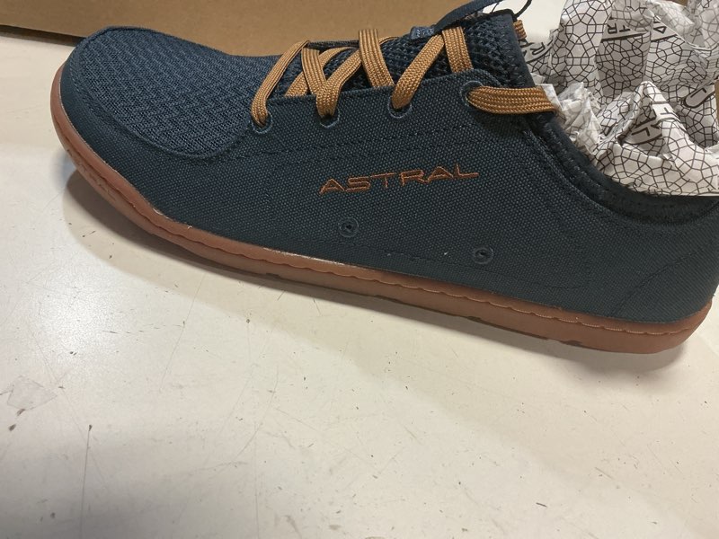 Condition photo showing New/Like New for (size:9)astral men's loyak shoes - barefoot, quick-drying, minimalist sneaker for casual wear, water sports, travel, & hiking