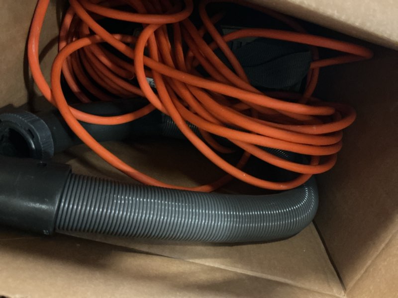 Condition photo showing As Is for Hoover Commercial PORTAPOWER Lightweight Canister Vacuum Cleaner with Attachments, Portable Carriable Handheld Small Professional Grade Bagged, 8 Pounds, CH30000, Black