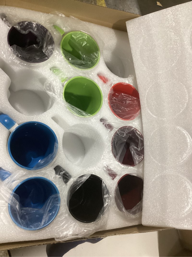 Condition photo showing Good Condition for (9 MUGS ONLY)Sublimation Mugs, 15oz, 6 Assorted Colors  15oz 6 Assorted Colors