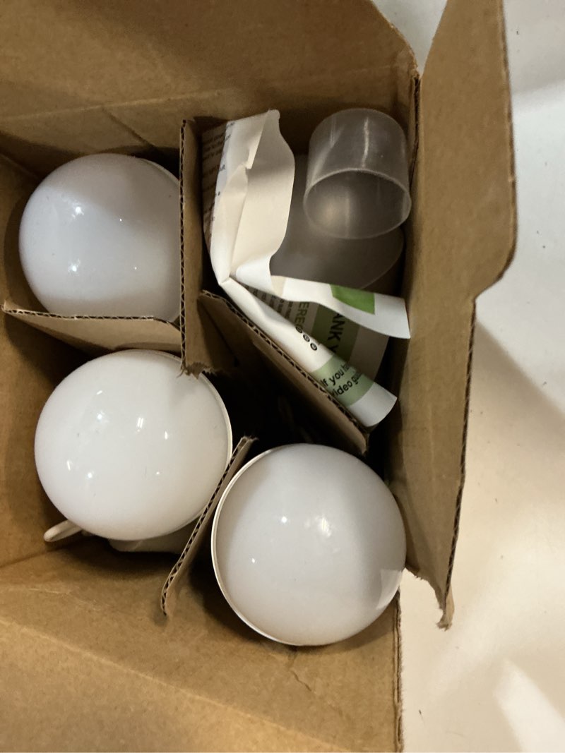 Condition photo showing New/Like New for 4 Pack Rechargeable Emergency Light Bulbs, Battery Powered Energy Efficient LED Light Bulb 3000K Warm E26 120 Volt 9W 60W Equivalent with 1200mAh for Home Power Outage Camping Hurricane Soft White 4 Packs