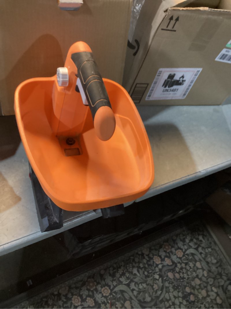 Condition photo showing As Is for Seed Spreader, USB Rechargeable Handheld Grass Seed Spreader, Fertilizer Spreader with 8 Seed Settings & 6 Speed Levels, Lawn Spreader for Seed, Feed, Weed, and Salt (Battery Included)