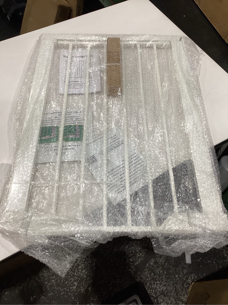 Condition photo showing New/Like New for fairy baby narrow baby gate for stair, 22.8"-25.5" wide pressure mounted pet gate for doorway, easy walk thru child safety gate, white white 22.8"-25.5"