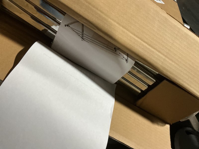 Condition photo showing As Is for Honey-Can-Do Commercial Accordion Wood Drying Rack, Chrome, for Storage