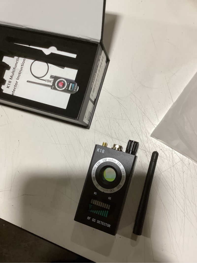 Condition photo showing Good Condition for hidden camera detectors, anti spy camera finder, gps tracker detector, hidden devices detector for airbnb, hotels, bathroom, home, office (black)