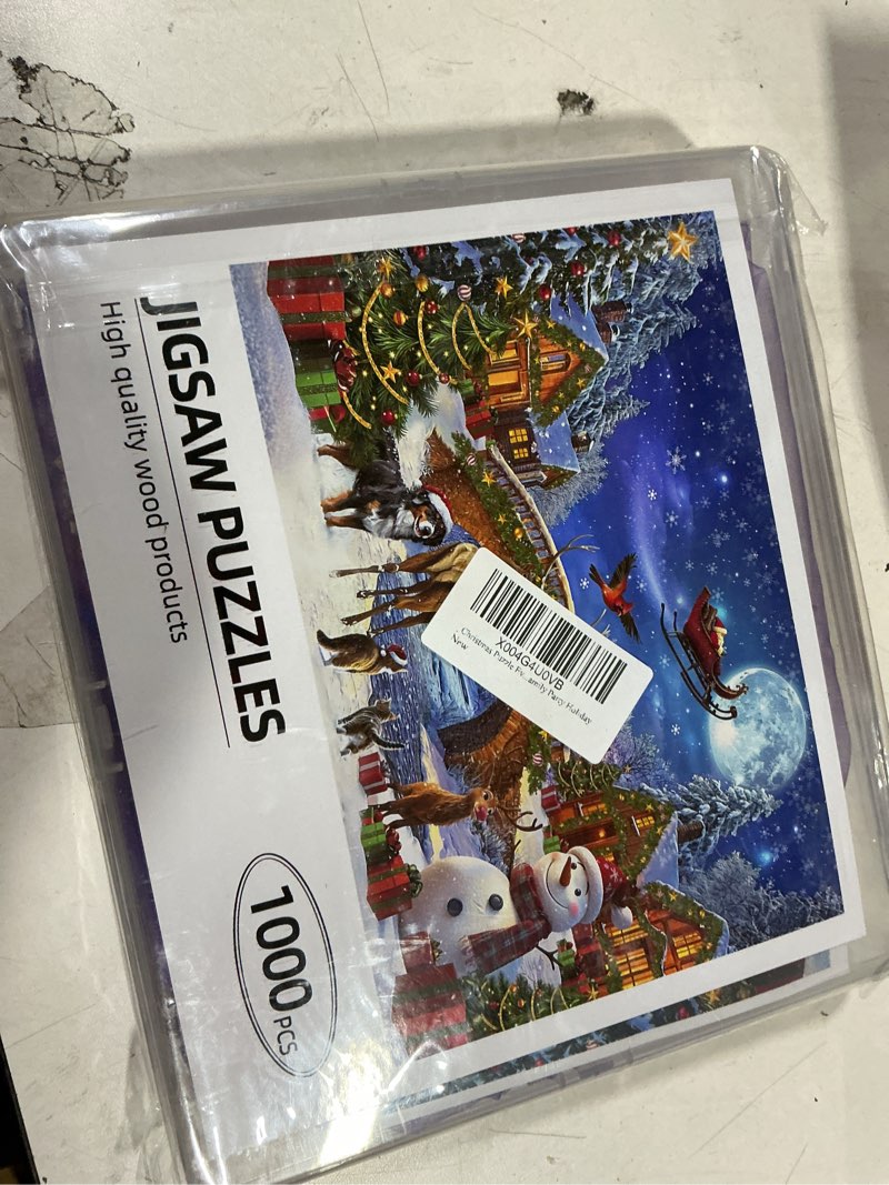 Condition photo showing New/Like New for Christmas Puzzle Eve 500 Pieces Jigsaw Puzzles for Adults,Winter Santa Claus Decoration Christmas Jigsaw Puzzles 500 Piece Christmas Puzzle for Adults Winter Puzzle for Family Party Holiday Christmas Snow 500PCS