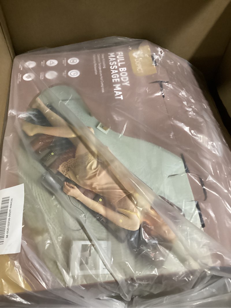 Condition photo showing New/Like New for Massage Mat, Detachable Neck Massager, Full Body Vibration Heating, Massage Pad with 10 Vibrating Motors and 9 Speed Settings for Home Office Use, Gift for Men Women Parents Christmas,Black