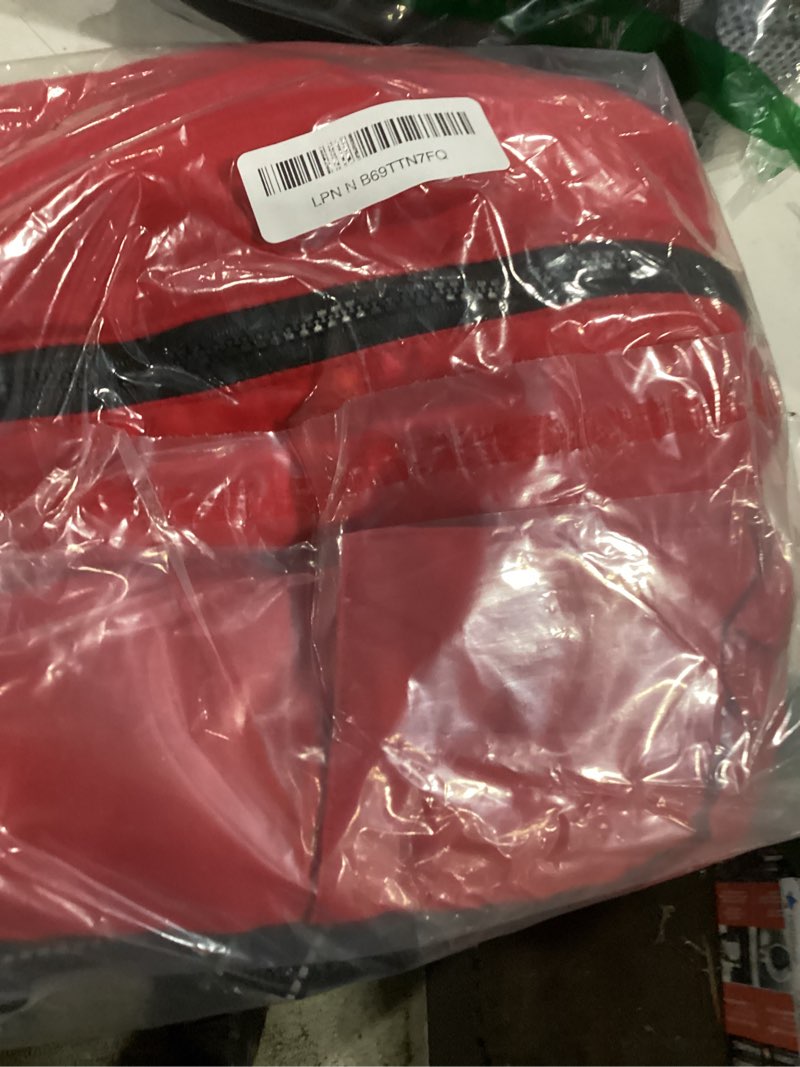 Condition photo showing As Is for Dog Winter Coat with Harness Built-in | Waterproof Dog Jacket with Zipper & Fleece Lining | Reflective Cold Weather Coat for Small Medium Large Dogs Medium Red