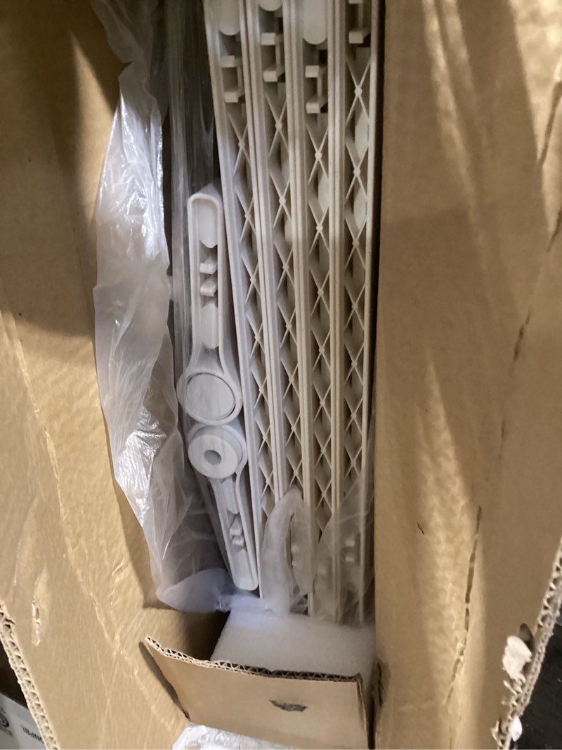 Condition photo showing New/Like New for nicetcu 74.80-98.43'' extra tall cat gate, adjustable 33.86-37.40" wide, transparent full door pet gate, auto close no drilling cat proof safety gate for doorway stairs- white white w: 33.86-37.40"