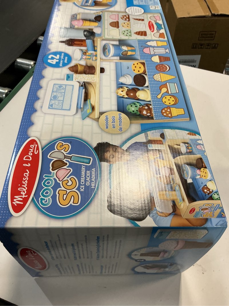 Condition photo showing New/Like New for Melissa & Doug Wooden Cool Scoops Ice Creamery Play Food Toy