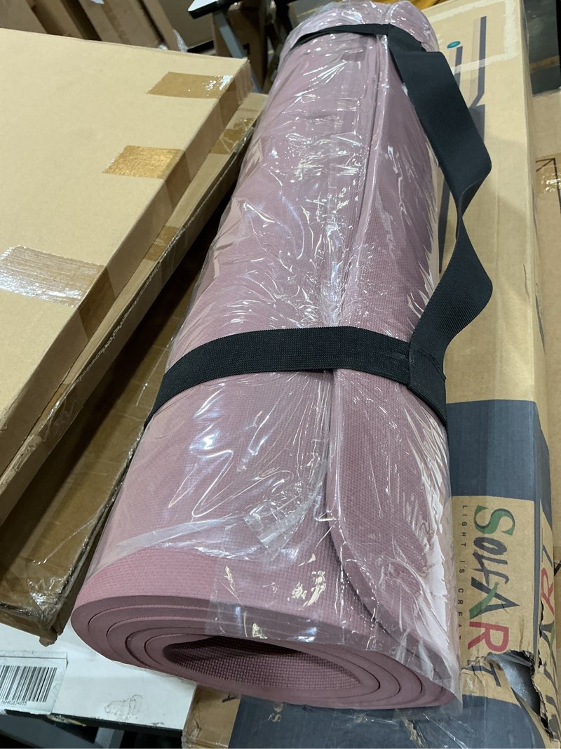 Condition photo showing Good Condition for yoga mat extra thick 8mm 72" x 26" exercise mat, soft lightweight tpe fitness mat with strap, high elasticity, anti-fatigue,non-slip mat for women, yoga, camping, travel, gym & outdoor | 0.32"th