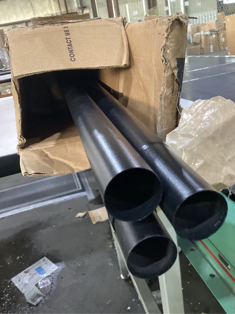 Condition photo showing As Is for Incomplete ZOCONE Tension Curtain Rod 51-148 In (4.25-12Ft), Shower Curtain Rod No Drilling for Bathroom Window, Extra Long Outdoor Tension Rods for Patio, Christmas Garland Telescopic Rod Renter Friendly, Black Black 51-148 Inches