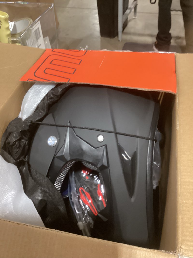 Condition photo showing Good Condition for Adult Motocross Dirt Bike Helmet with Goggle, Gloves & Mask - DOT/FMVSS-218 Off-Road Motorcycle & ATV Helmet with Adjustable Sun Visor New Black Medium