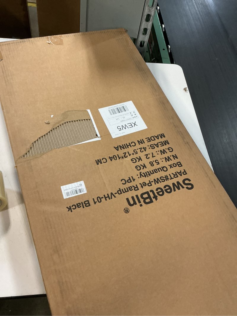 Condition photo showing New/Like New for dog ramp for bed - foldable small to large dog ramp for couch - 6 adjustable height from 12" to 24" - stairs with high traction mat - wooden portable ramp for dogs to get on bed couch car up to 200lbs