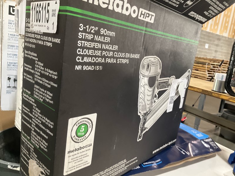 Condition photo showing As Is for metabo hpt 35 deg framing nailer