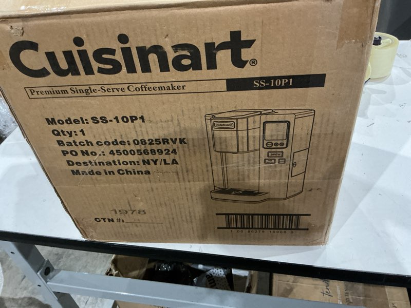 Condition photo showing Good Condition for cuisinart coffee maker, single serve 72-ounce reservoir pod coffee machine, programmable brewing & hot water dispenser, 3 cup-size settings, stainless steel, ss-10p1, silver