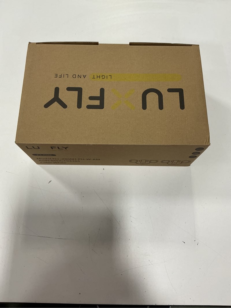 Condition photo showing New/Like New for 2 Pack LED Flood Lights Outdoor, 16W 1900LM, IP65 Waterproof Dusk to Dawn Dual Head Security Lights, Exterior Wall Light for House, Garage, Yard-White, 2P