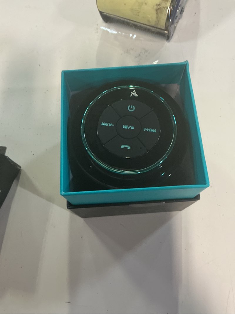 Condition photo showing New/Like New for xleader, upgraded, pro shower speaker, certified ipx7 waterproof bluetooth speaker, with suction cup, silicone lanyard, 8w crystal sound&rich bass, 15h playtime, ideal gifts - soundangel mate(2 gen) a blue