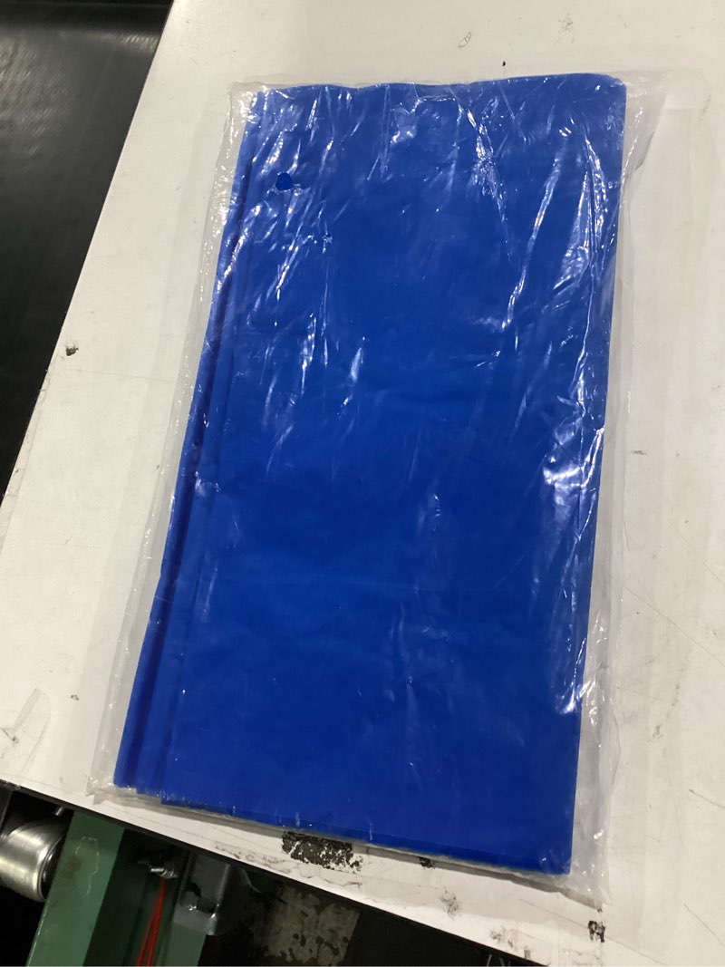 Condition photo showing New/Like New for smiry disposable table cloth - 6 pack, 54 x 78 inch waterproof rectangle tablecloths for parties, decorative plastic table cover, leakproof & sturdy, blue blue 54" x 78" - 6 packs