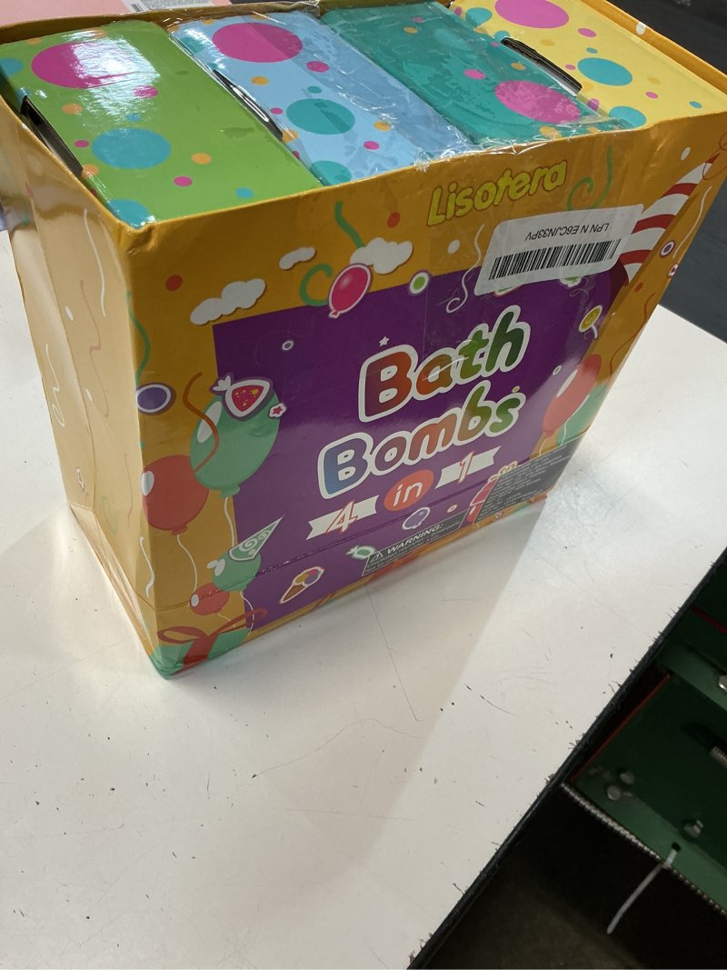 Condition photo showing New/Like New for bath bombs for kids with surprise inside, 32 pack kids bath bombs with land & sea animal toys, bubble bath fizzy ball for girls boys with bath toys, fun birthday gift handmade child-safe bath bomb