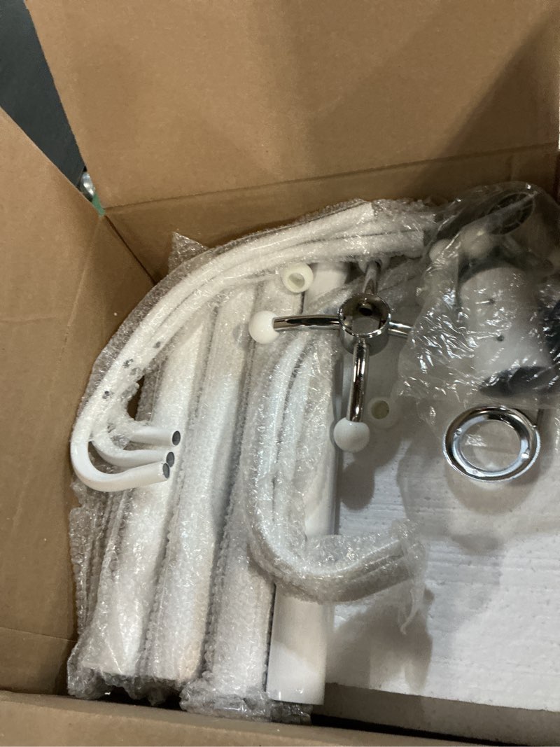 Condition photo showing As Is for Metal Coat Rack with Natural Marble Base,360°Rotary Coat Rack Stand with 14 Hooks,Modern Freestanging Coat Racks for Entryway,Office,White Coat Jacket Hanger Tree Stand for Coats, Scarves White-360° Rotary 14 Hooks