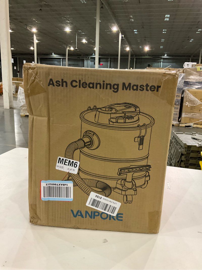 VANPORE Ash Vacuum for Pellet Stoves: 5.2 Gallon Fireplace Ash Vac with 1200w Powerful Suction & Whe