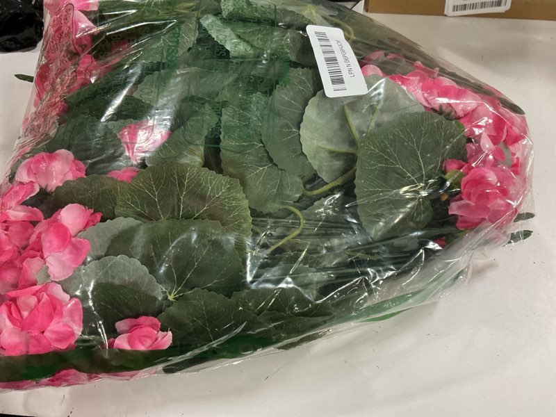 Condition photo showing Good Condition for 6 bundles artificial flowers for outdoors, faux geraniums artificial flowers realistic, faux plants outdoor uv resistant for garden patio porch window box home indoor outdoor decor (12, pink) pink 12