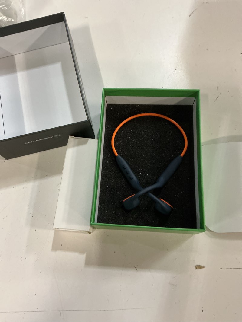 Condition photo showing New/Like New for bone conduction swimming headphones ip68 waterproof, 32gb mp3 player, open-ear underwater headphones for swimming, pool, open water & training black