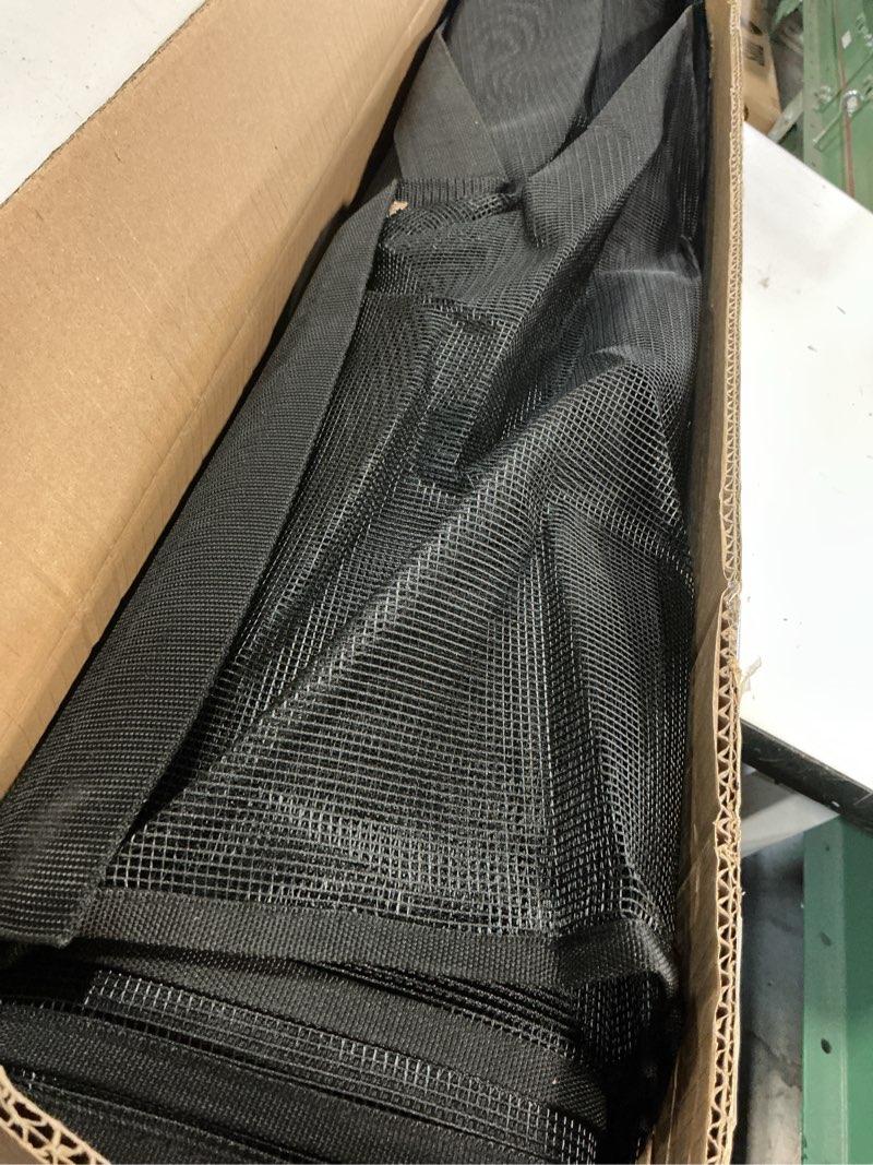 Condition photo showing Good Condition for driveway net for kids safety - lutico 36’ wide 40" tall driveway guard with high visibility reflective tape, driveway net to stop basketballs from rolling into street, easy to install (black) black 36ft