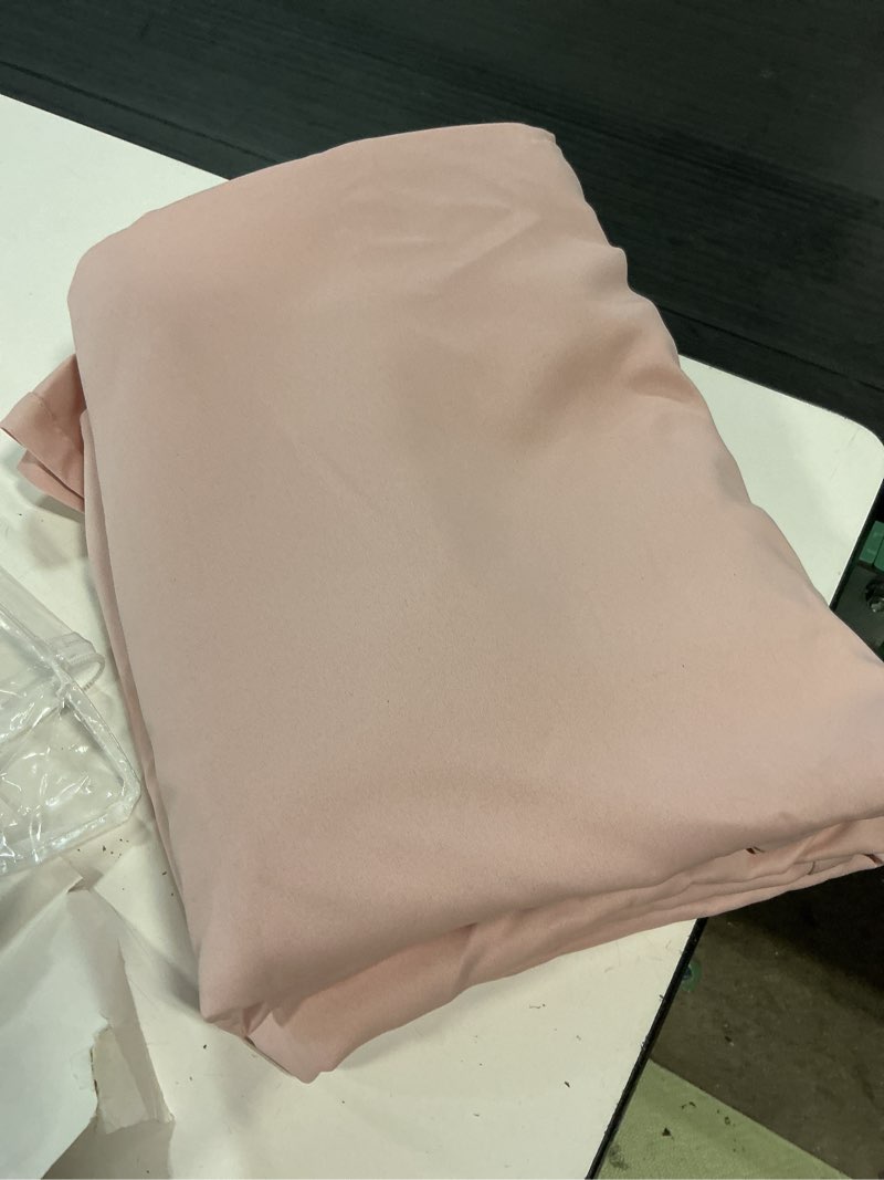 Condition photo showing Good Condition for dualife baby cute pink curtains drapes 96 inches long - back tab and rod pocket thermal insulated light blocking drapes for grils baby nursery bedroom, soft light pink 52 x 96 inch 2 panels baby pink 52"w x 96"l (pack of 2)