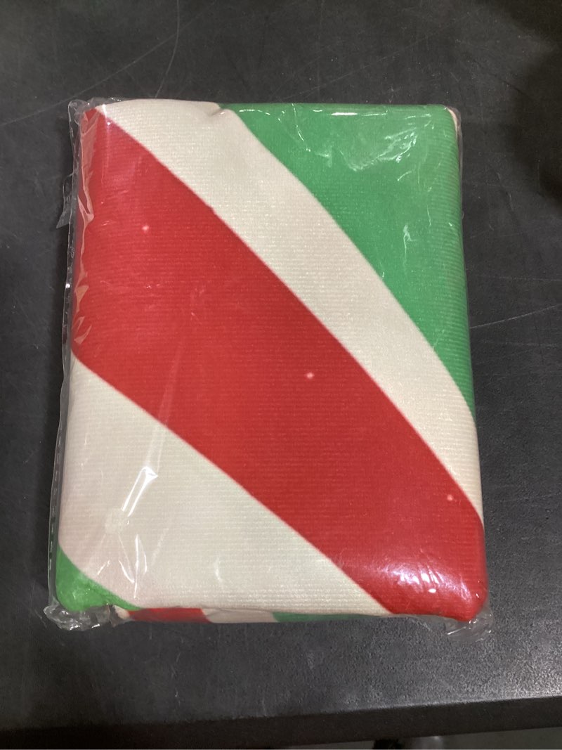 Condition photo showing New/Like New for Red Green Christmas Tree Skirt 36 inch, Retro Swirl Candy Medium Xmas Tree Skirts Winter Christmas Tree Mat for Home Party Holiday Indoor Decoration Retro Red Green Swirl 36 in