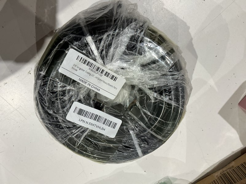 Condition photo showing As Is for 3/8" irrigation tubing 50ft, heavy duty blank distribution tubing, 0.32”id x 0.43" od watering drip automatic irrigation equipment set for garden greenhouse,flower,patio 3/8''50ft