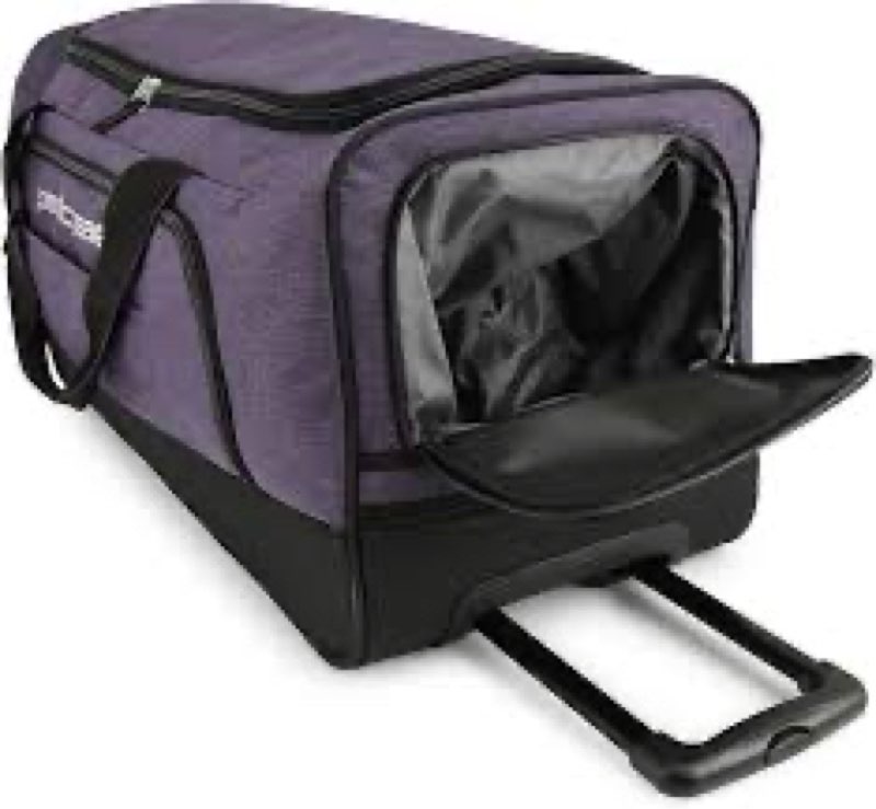 Pacific Gear Rolling Duffel Wheels 30-Inch Luggage Hockey Bag, Heavy Duty Purple
