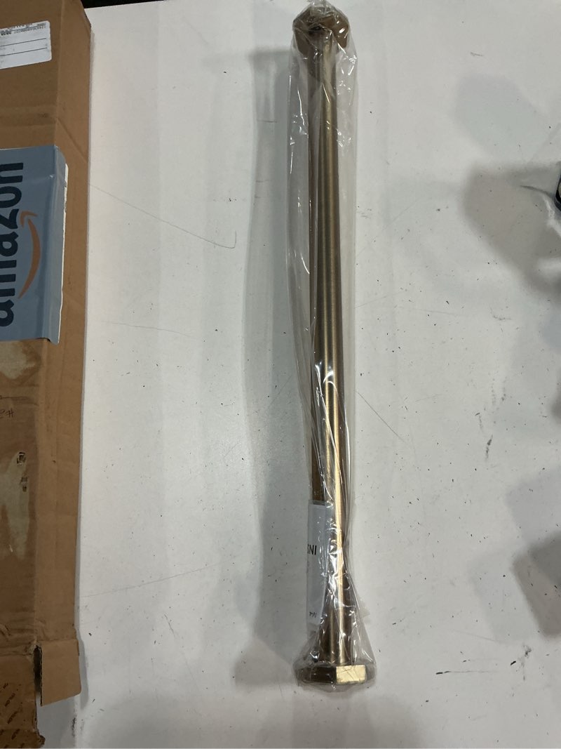 Condition photo showing New/Like New for ivilon tension curtain rod - hexagonal spring tension rod for windows or shower, 24 to 36 inch, warm gold 24" to 36" warm gold