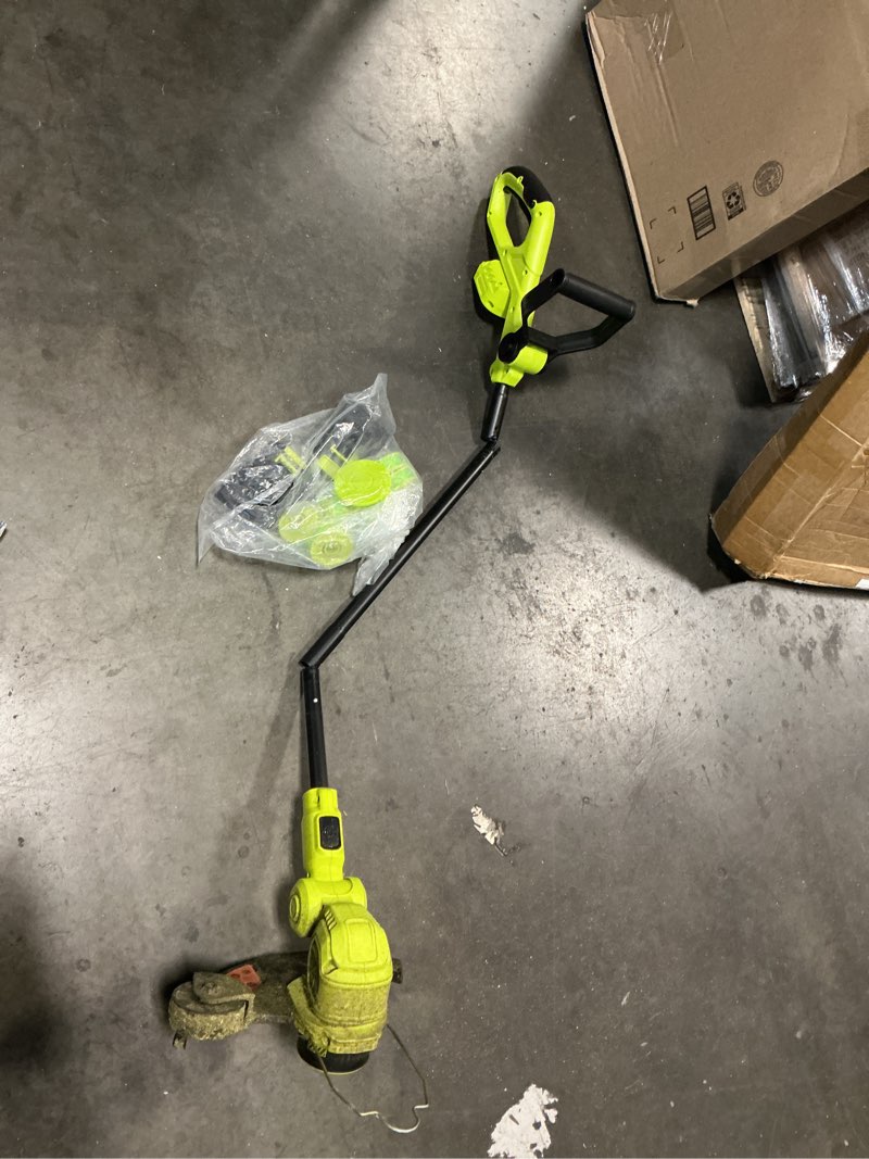 Condition photo showing As Is for p20018btl fits for ryobi 18v 13 in. cordless battery string trimmer/edger