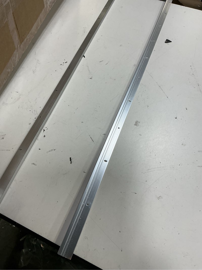 Condition photo showing As Is for (3 pcs)heavy duty french cleats 18” | 150lb max | box of 100 | wall mounting hardware for metal or hardwood picture frames, mirrors, cabinets and more