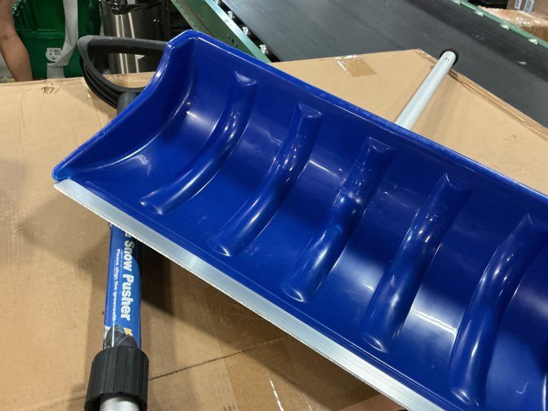 Condition photo showing Good Condition for Magshion Snow Shovel, Portable Wide Snow Pusher with D-Grip Handle, 21.5 inch Aluminium Snow Removal Tool for Driveway Outdoor Garden, Blue