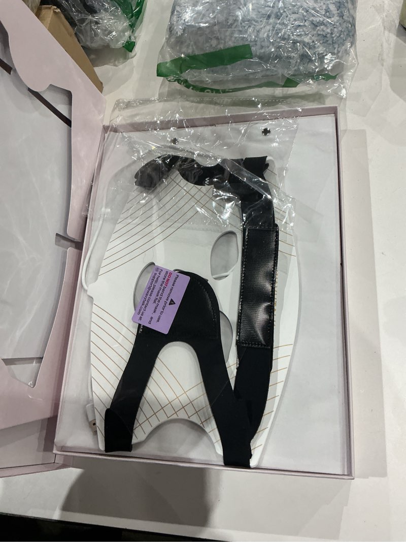 Condition photo showing Good Condition for wavytalk red light therapy mask for face, glow time led face mask light therapy for anti-fine line, acne treatment, and skin rejuvenation with red, near-infrared light, blue and amber light therapy white