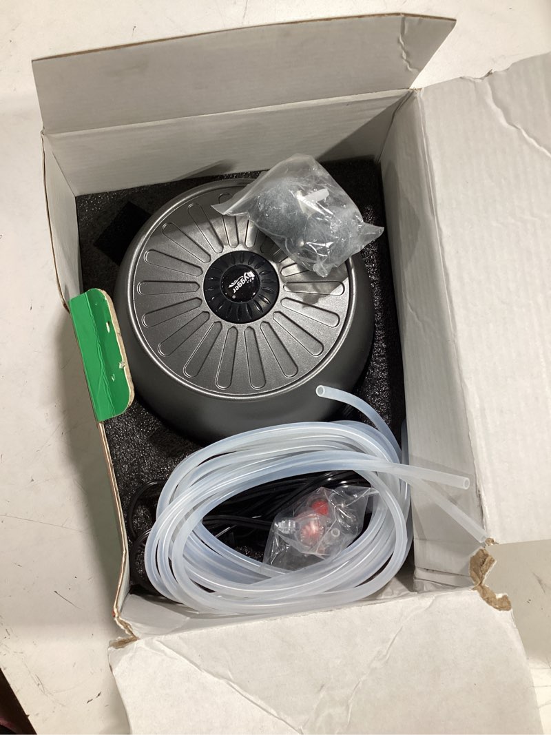Condition photo showing Good Condition for hygger quiet adjustable aquarium air pump, 5w/8w dual output fish tank air pump, energy-saving oxygen aerator with air stone bubbler for fish tank, hydroponic 5w (tank up to 150 gal)