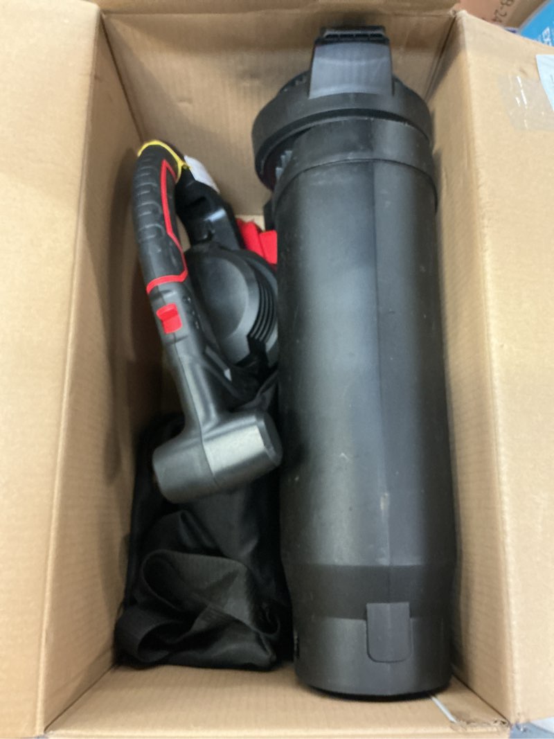 Condition photo showing As Is for hyper tough 400 cfm 250 mph 12-amp electric corded 3-in-1 leaf blower, vacuum & mulcher combo