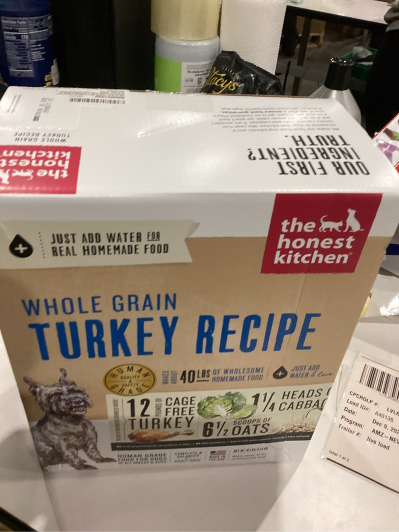 Condition photo showing New/Like New for The Honest Kitchen Wholemade™ Dehydrated Whole Grain Turkey Dog Food, 10 lb Box Turkey 10 Pound (Pack of 1)