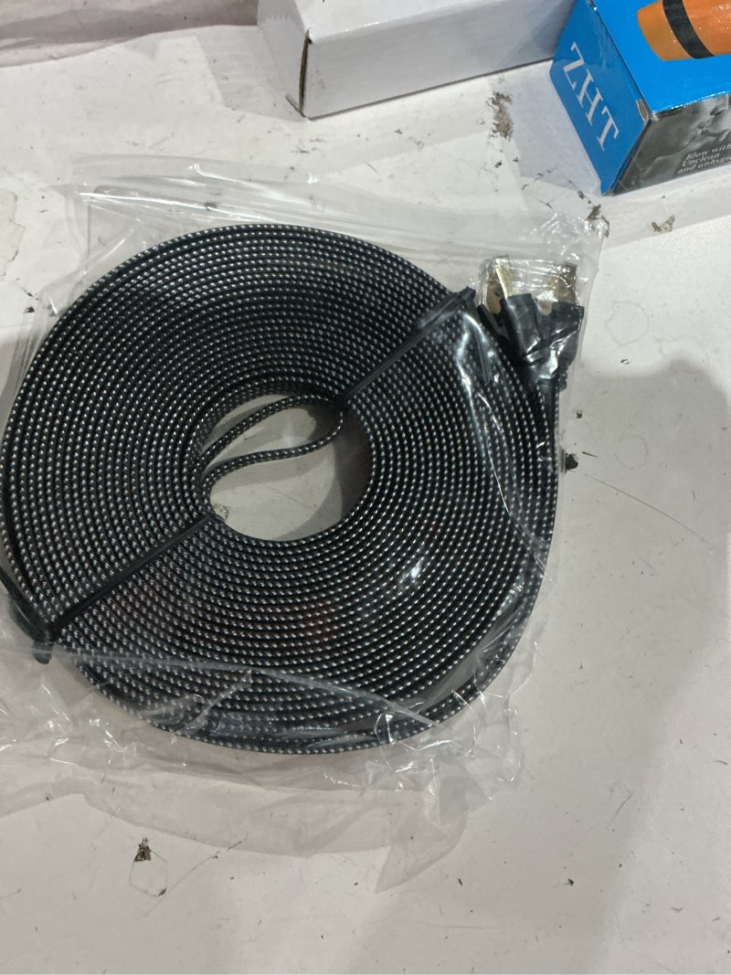 Condition photo showing Good Condition for orbram cat 8 ethernet cable 50 ft, nylon braided high speed heavy duty network lan patch cord, 40gbps 2000mhz sftp rj45 flat internet cable shielded in wall, indoor&outdoor for modem/router/gaming/pc 50ft