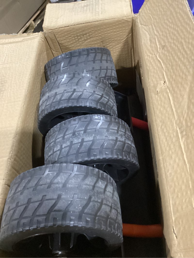 Condition photo showing Good Condition for Collapsible Wagon with Big Wheels, Beach Wagons Carts Foldable with All-Terrain Wheels, Large Weight Capacity Heavy Duty Carts with Cup Holders for Camping, Garden, Sports, Grocery Black