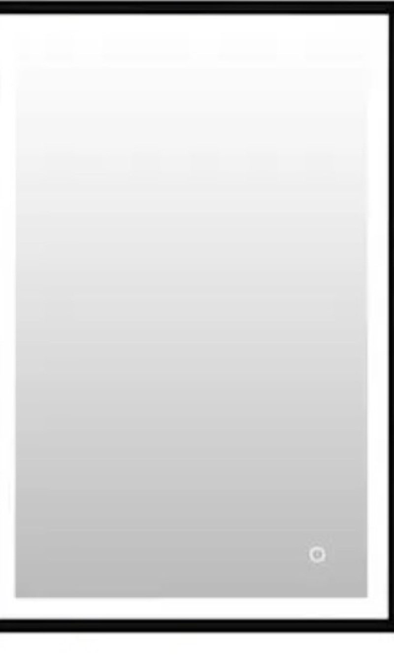 Apollo 24"W x 36"H Rectangular Flat Aluminum Framed Wall Mounted Bathroom Mirror with LED Lighting